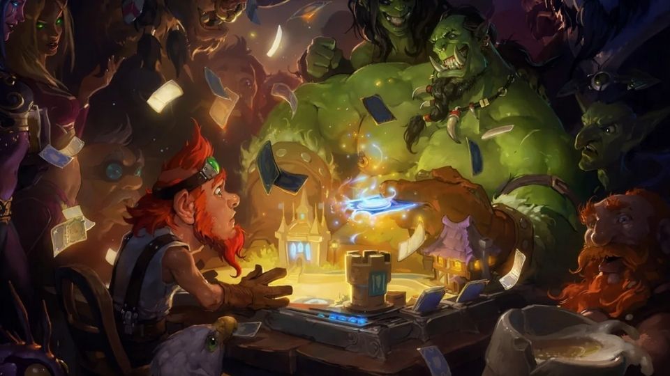 Capa do jogo de computador Hearthstone, mostrando minha distração.