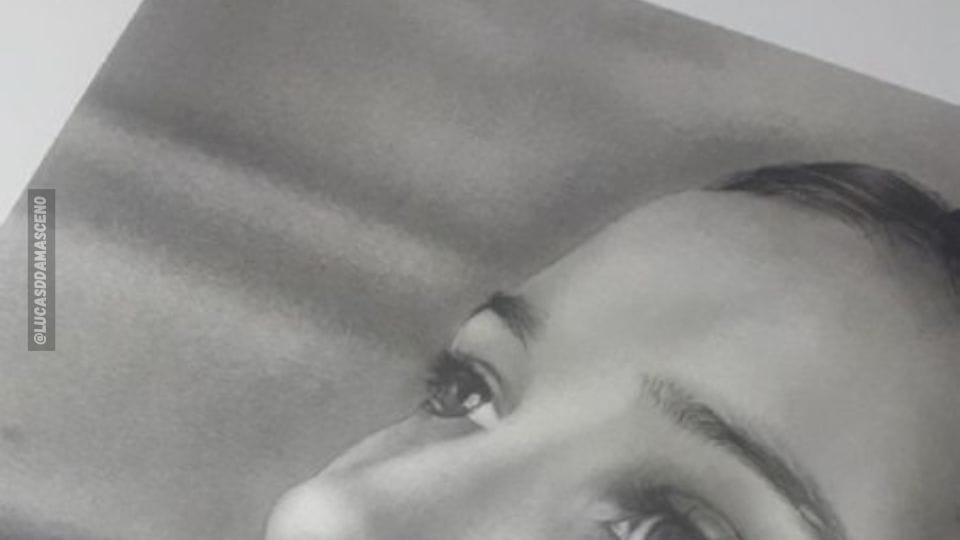 Desenho de um fundo que não ficou realista ilustrando um erro de perspectiva usando sombras.